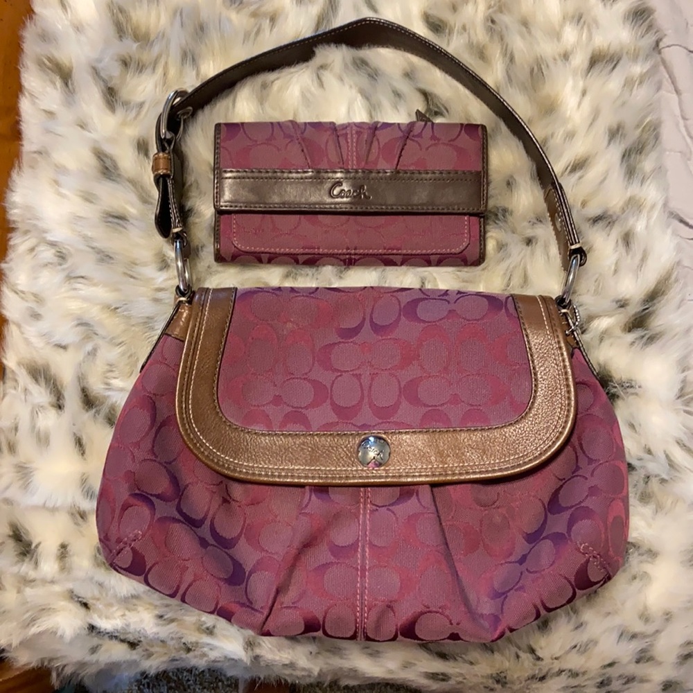 Coach purse with matching wallet